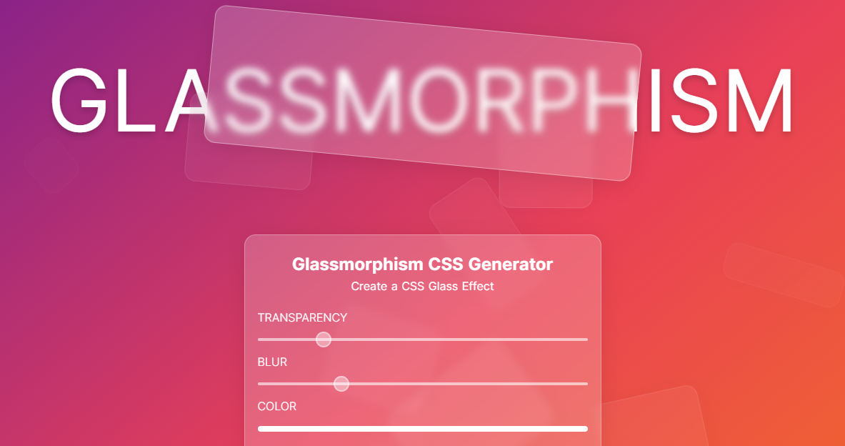 Với máy tạo hiệu ứng CSS Glassmorphism, bạn có thể thiết kế trang web của mình với nhiều hiệu ứng đẹp mắt và tinh tế. Hãy trang trí trang web của bạn với hiệu ứng Glassmorphism để đem lại những trải nghiệm tuyệt vời cho người dùng.